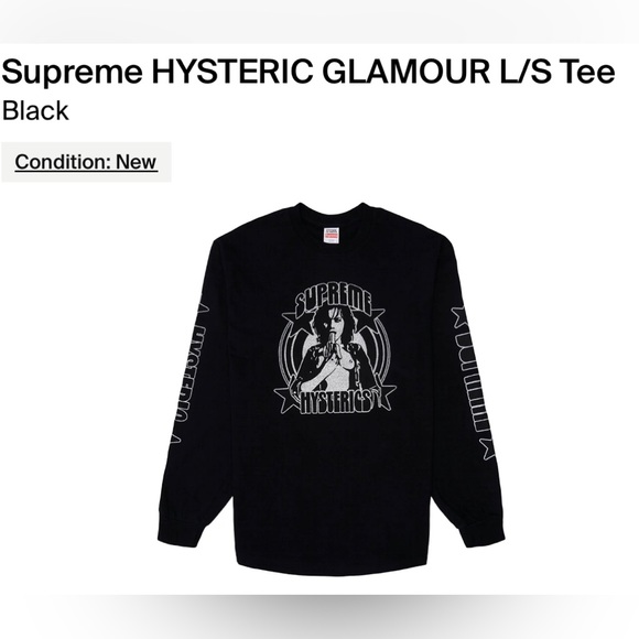 Supreme HYSTERIC GLAMOUR L/S Tee 21SS SLN Official - Supreme